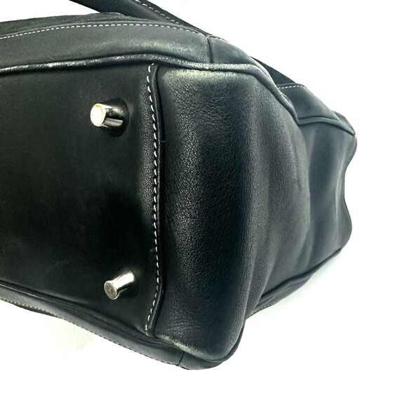 Coach Canvas Purse Black Leather Trim No. MOP-9428 - Picture 12 of 16